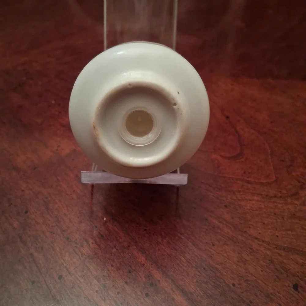 Vintage White Porcelain Pepper Shaker Floral Gold Trim Band 3 Hole Stopper